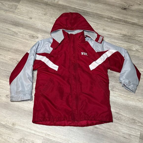 Washington State cougars NCAA youth size 14/16 zip up‎ winter coat - Picture 2 of 6